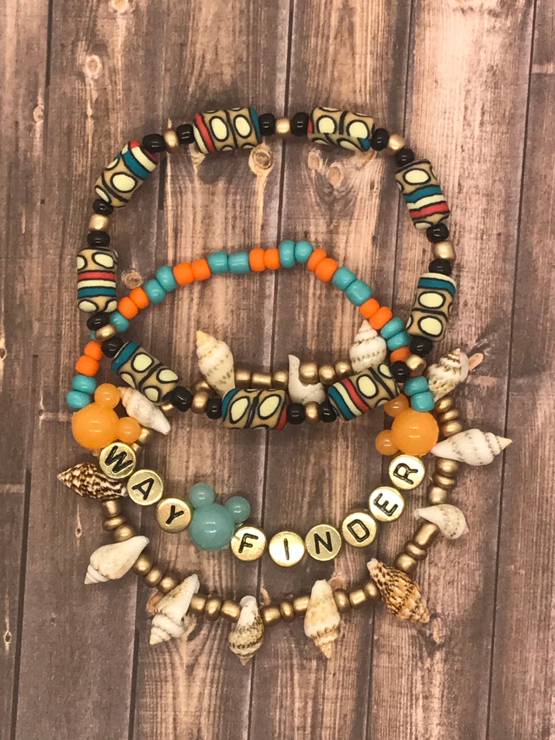 Disney Moana Inspired Bracelet Stack Moana Bracelet Stack | Etsy