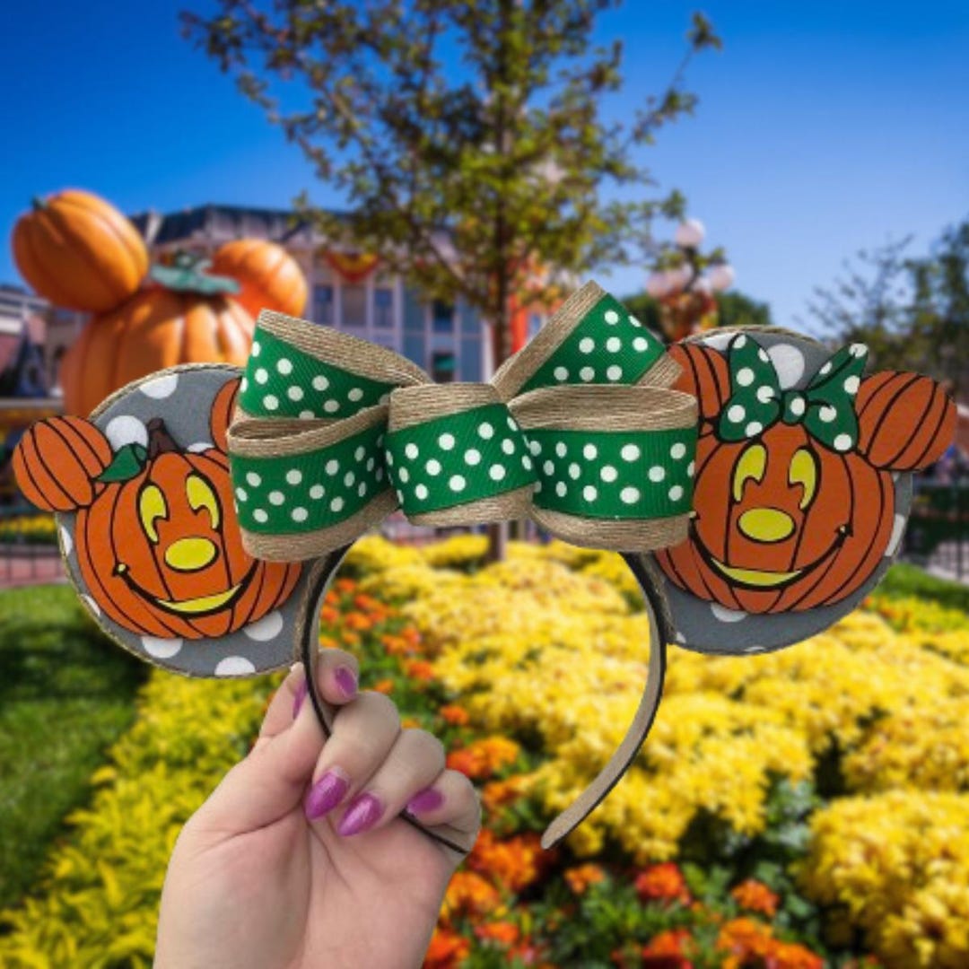 Pumpkin Mickey Ears DisneyParks Orange Mickey Mouse Ears Pumpkin Jack.o main image 4