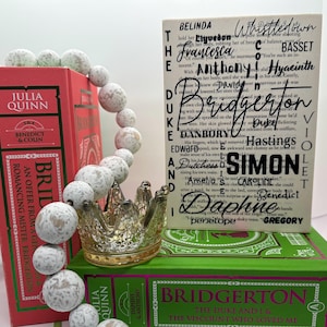 Bridgerton Book Page, Bridgerton Inspired, Bridgerton Character Book Page, Bridgerton Gift, Bridgerton Decor, Book Gift, Book Decor,