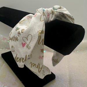 Opaska z imionami księżniczek Disneya, opaska na głowę z księżniczkami Disneya, opaska z węzłem, opaska na głowę, kokardka, GOTOWA DO WYSYŁKI