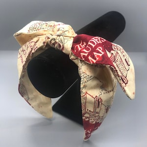 Harry Potter Marauders-kaart geïnspireerde knoopband, Harry Potter geïnspireerde hoofdband, knoopband, hoofdband, boogband, KLAAR VOOR VERZENDING
