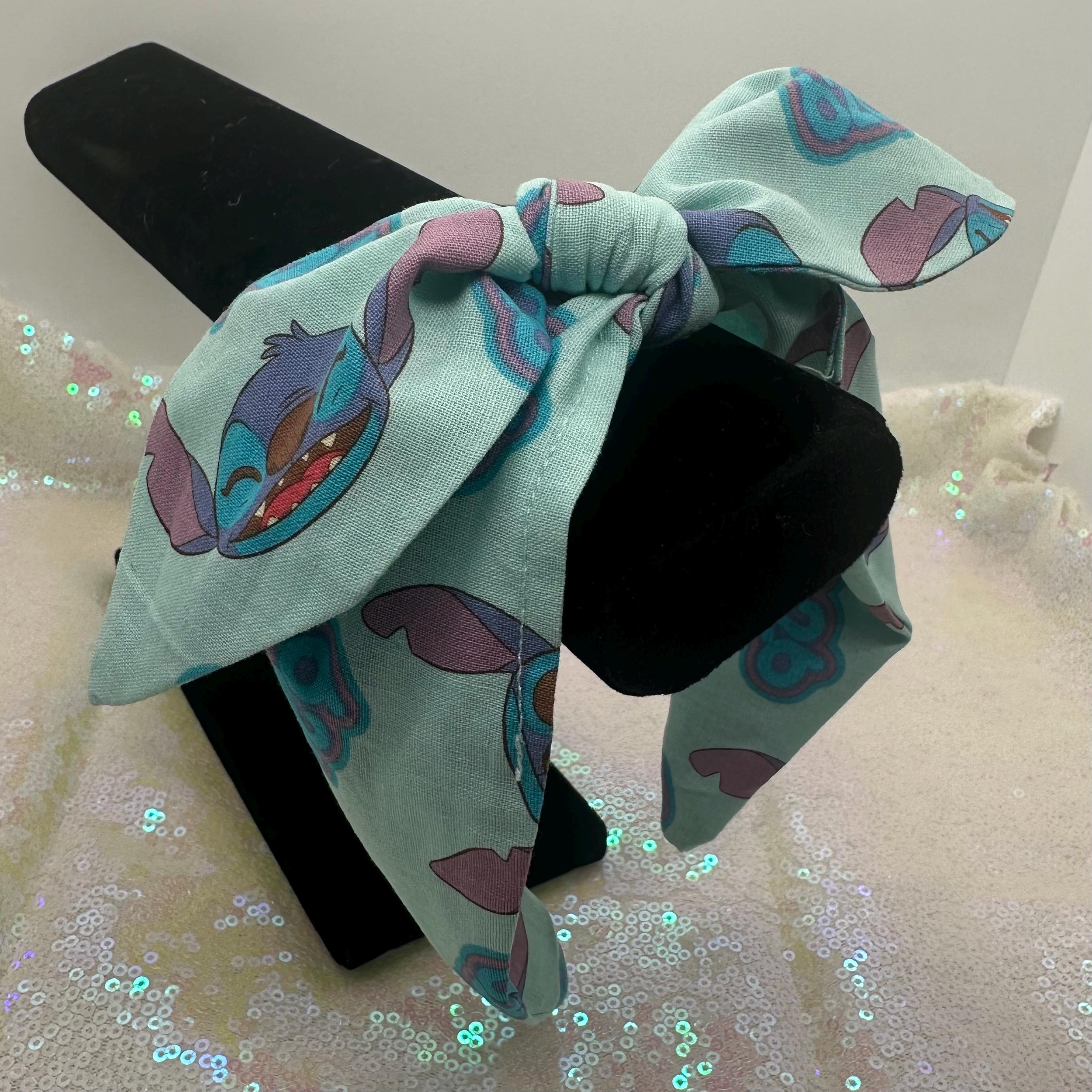 NWOT Handmade Disney Stitch Experiment 626 Light Up Fuzzy Ears Headband 2026 Disney Parks Create Headband Ears Stitch Plush Set Of 2  main image 4