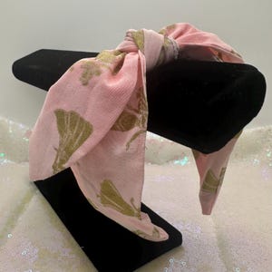 Opaska z motywem księżniczki Disneya, opaska na głowę z księżniczką Disneya, opaska z węzłem, różowa opaska z księżniczką Disneya, opaska na głowę, kokardka, GOTOWA DO WYSYŁKI