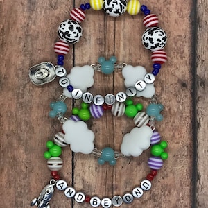 Disney Toy Story Inspired Bracelet Stack, Woody and Buzz Bracelet Stack, Pixar Bracelet, Toy Story Land Bracelet, To Infinity and Beyond