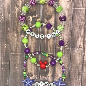 Disney Lilla Sjöjungfrun-inspirerad armbandsstapel, Ariel armbandsstapel, Disney pärlarmband, Disney armband