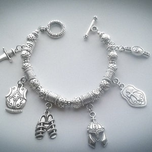 Armor of God Christian Charm Bracelet Jewelry Spiritual