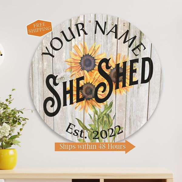 Personalized She Shed Sign She Shed Decor Gift For Her Garden Signs Personalized Gift Custom Sign Wood Sign Garden Shed She Shed Wall Art