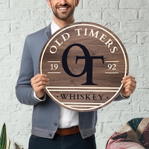 Small Business Logo, Custom Wood Signs, Print Your Logo, Business Logo Sign, Business Wall Sign, Round Logo Sign For Business, Made In USA