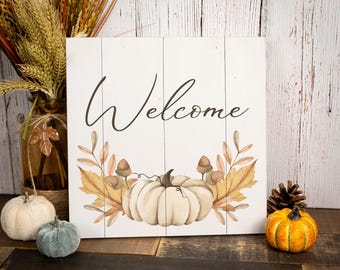 Welcome Sign, Wood Sign, Fall Sign, Fall Home Decor, Fall Decor, Gift For Her, Fall Wall Art, Fall Lover, Wall Decor, Seasonal Decor