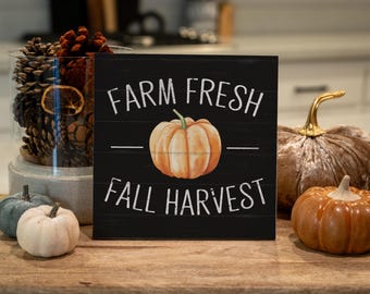 Fall Porch Decor, Farm Fresh, Fall Sign, Wood Sign, Fall Home Decor, Fall Decor, Gift For Her, Fall Wall Art, Autumn Decor, Seasonal Decor