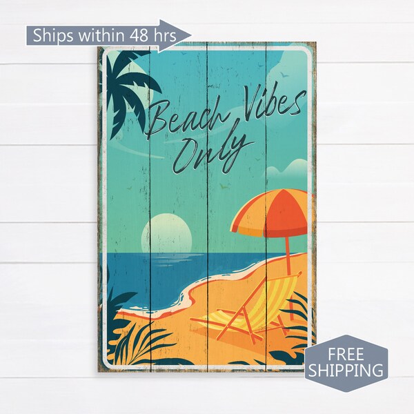 Beaches Sign Wood Beach Sign - Etsy