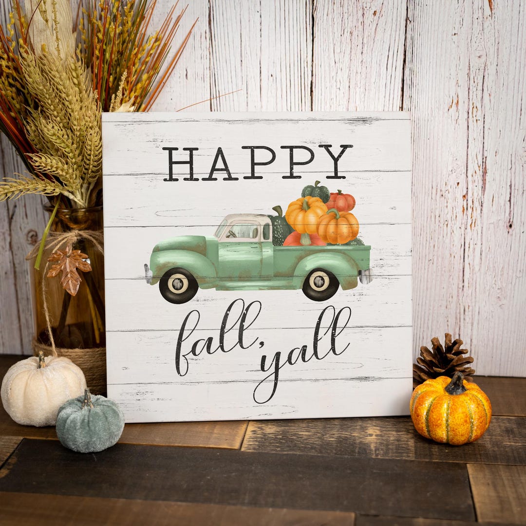 Fall Decor, Fall Sign, Wood Sign, Fall Home Decor, Happy Fall Yall ...