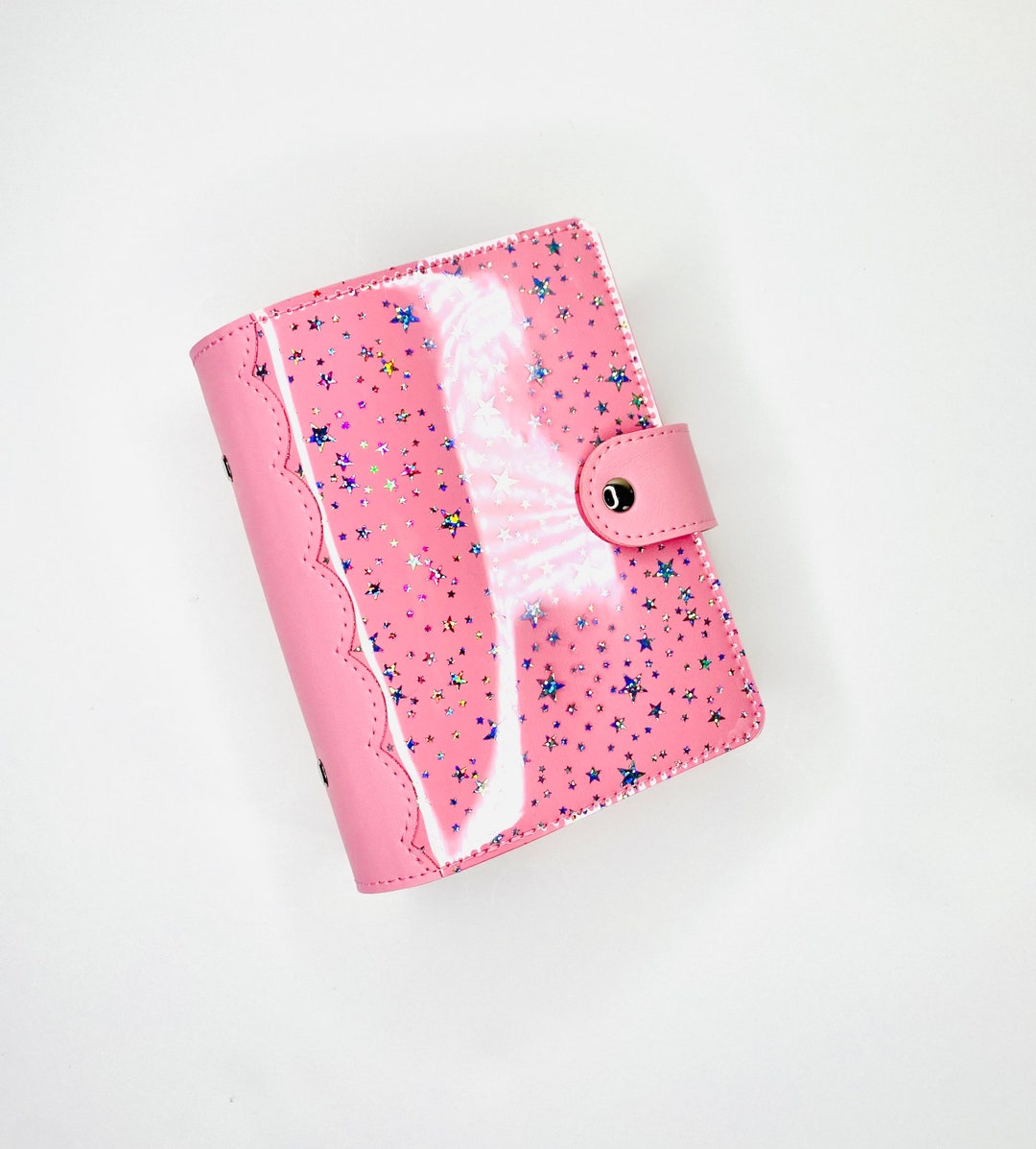 Handmade Pink and Jelly Planner With Rings. Faux Leather Planner ...