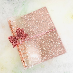 Handmade Jelly 30mm Rings Binder. Handmade Jelly ring planner. Holographic jelly planner cover with 30mm rings. Handmade jelly accessories.