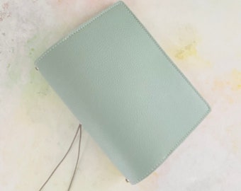 Handmade textured faux leather planner cover. Traveler’s notebook cover. Vegan leather planner cover. Ring planner cover. Planner cover. TN