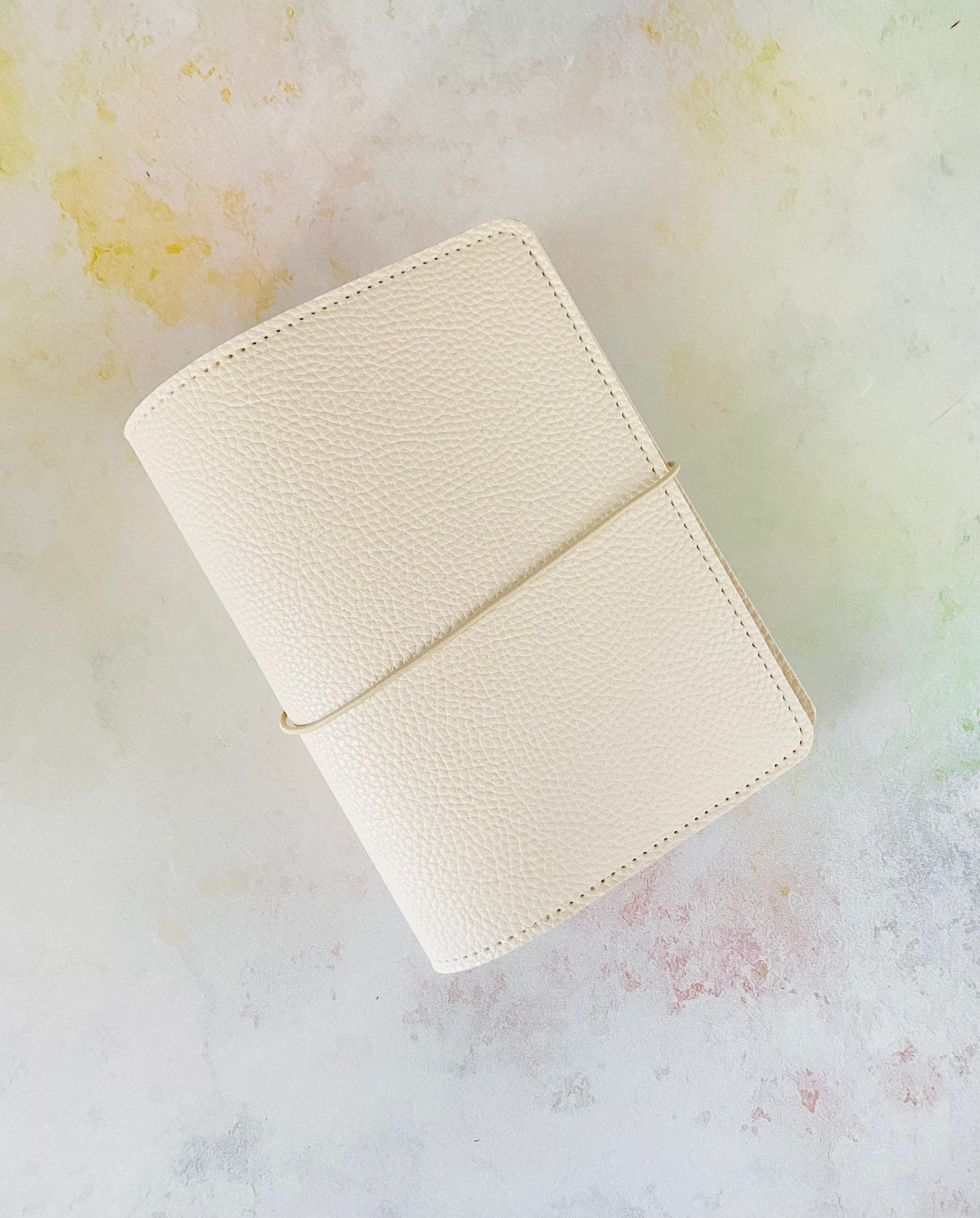 Handmade Textured Faux Leather Planner cover. Traveler’s Notebook cover. Vegan leather planner cover. Ring planner cover. Planner cover. TN