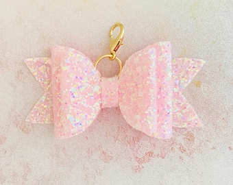Planner bow Planner bow dangle. Planner accessories. Glitter bow. Handmade accessories. Planner book marker.