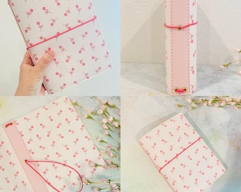 Handmade Textured Faux Leather Travelers Notebook Cover
