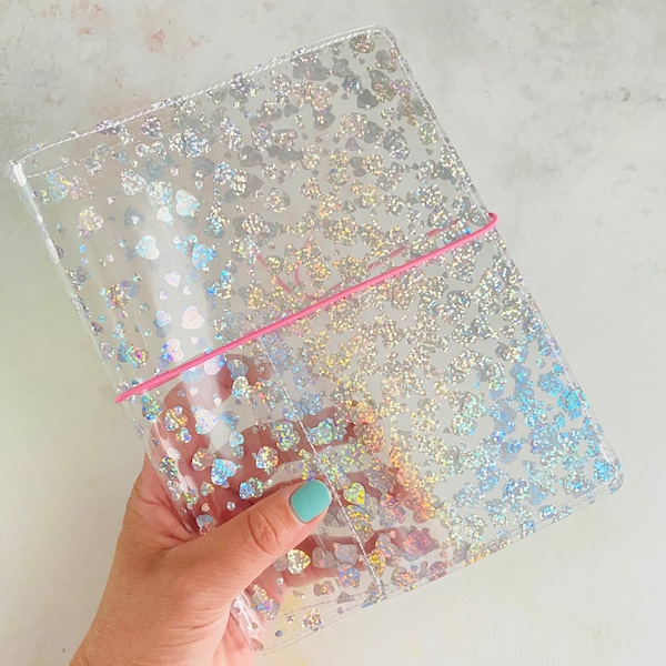 Clear jelly handmade planner cover. Mini happy planner cover. Micro happy planner cover. happy planner cover. Handmade Happy planner cover