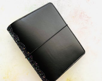 Mini Happy Planner cover. Traveler’s Notebook cover. Handmade Planner cover. Faux leather cover for planner. Vegan traveler’s notebook cover