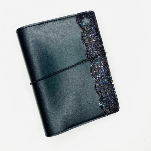 Handmade All Black Faux Leather Planner Cover. Different Sizes Etsy