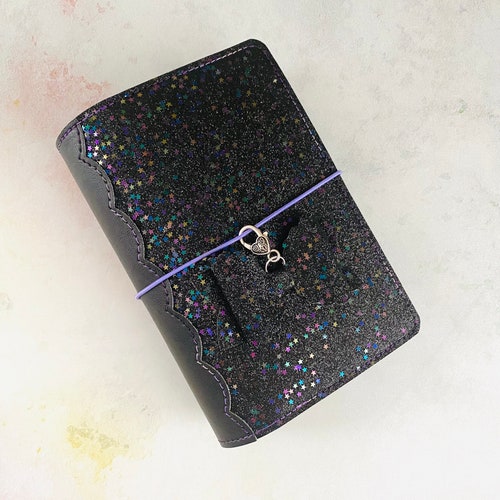 Black and Pink Handmade Planner Cover. Handmade Faux Leather Etsy