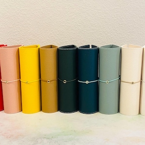 Handmade Textured Faux Leather Planner cover. Traveler’s Notebook cover. Vegan leather planner cover. Ring planner cover. Planner cover. TN