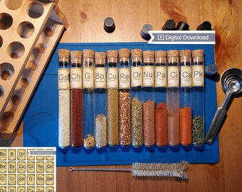 Test Tube Spice Labels - Science is Magic! at Momo's Laboratory - Digital Download