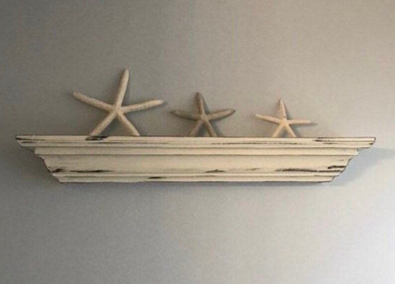 French Country Shelf / Distressed Floating Shelf / Crown Etsy
