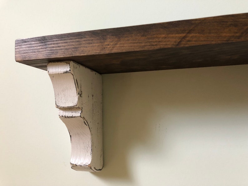 Country Corbel Shelf / Rustic Shelf With Corbels / Farmhouse Etsy