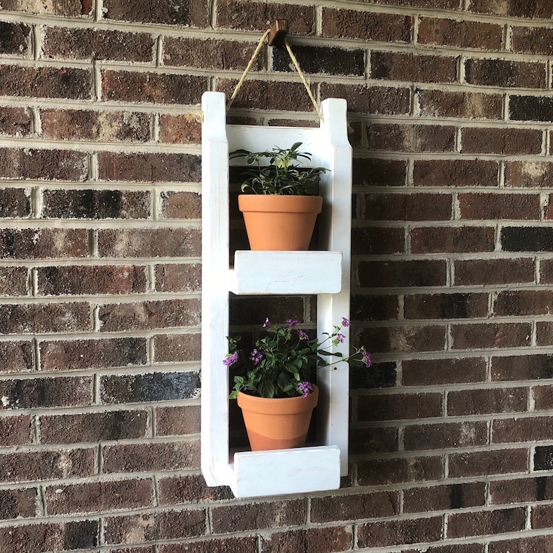 Wall Planter / Planter Shelf / Porch and Patio Decor / Hanging Etsy