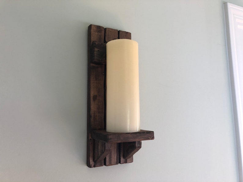 Rustic Candle Sconce / Candle Holder / Wall Sconce / Rustic Etsy