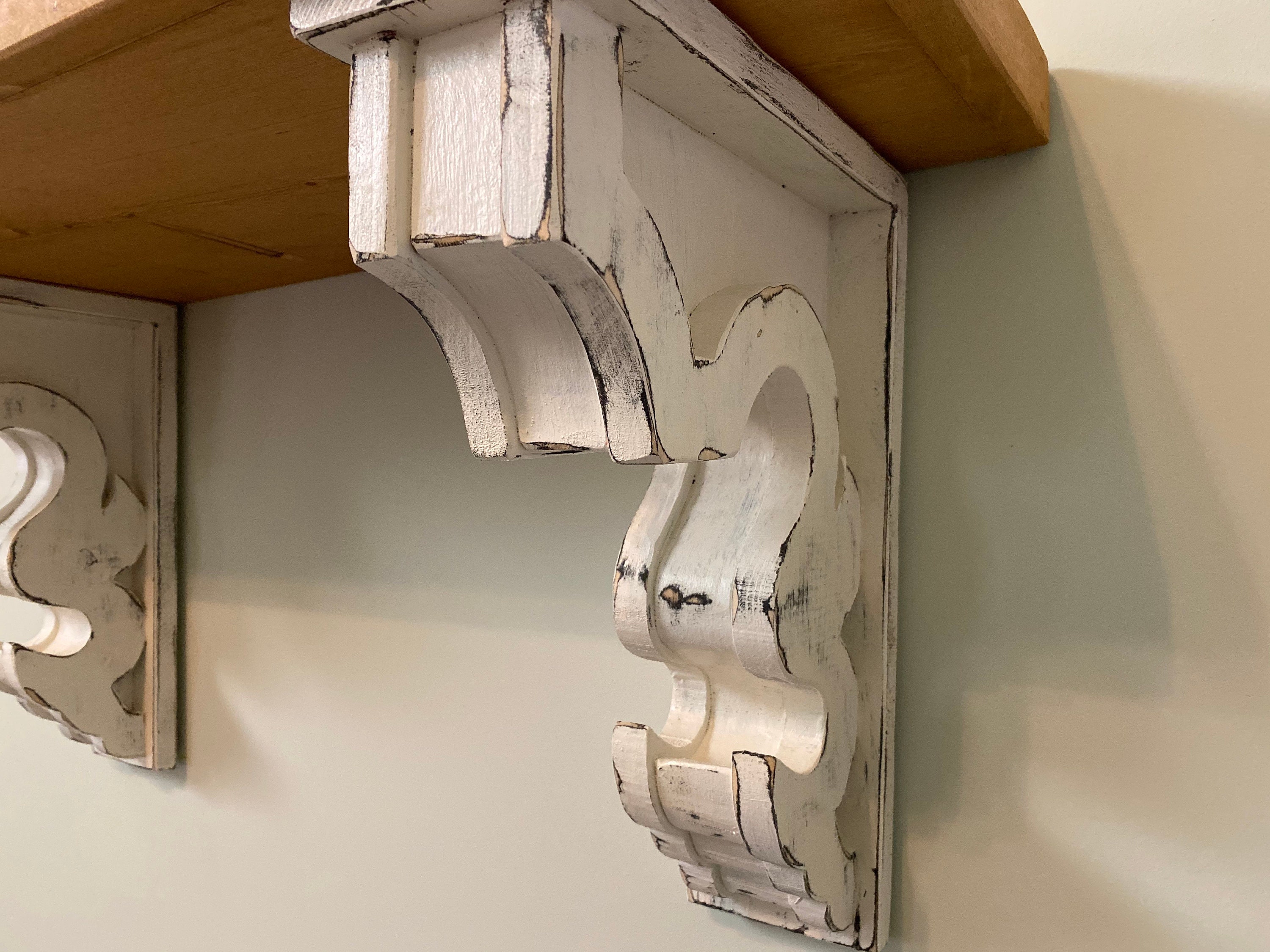 12 Deep French Country Corbel Shelf / Rustic Shelf With Etsy