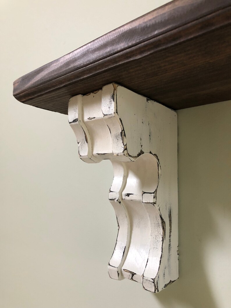 French Country Corbel Shelf / Rustic Shelf with Corbels / Etsy