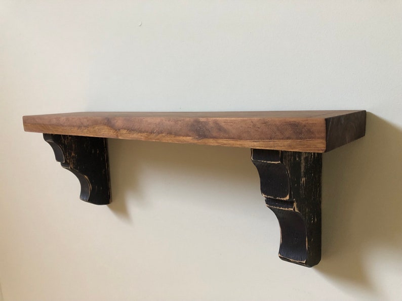 Farmhouse Corbel Shelf / Rustic Shelf With Corbels / Kitchen Etsy