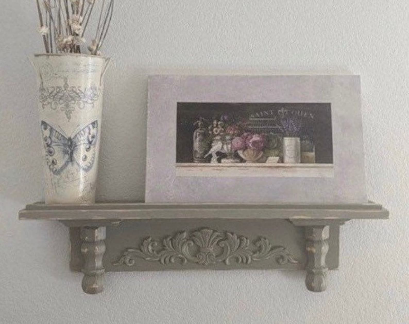 French Country Shelf / Primitive Shelf / Antique Style Shelf / Etsy