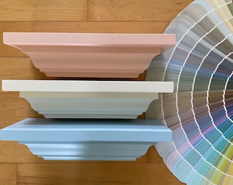 Custom Color Floating Shelf / Crown Molding Shelf / Kitchen Shelf / Bathroom Shelf  / Floating Shelves / Crown Moulding Shelf