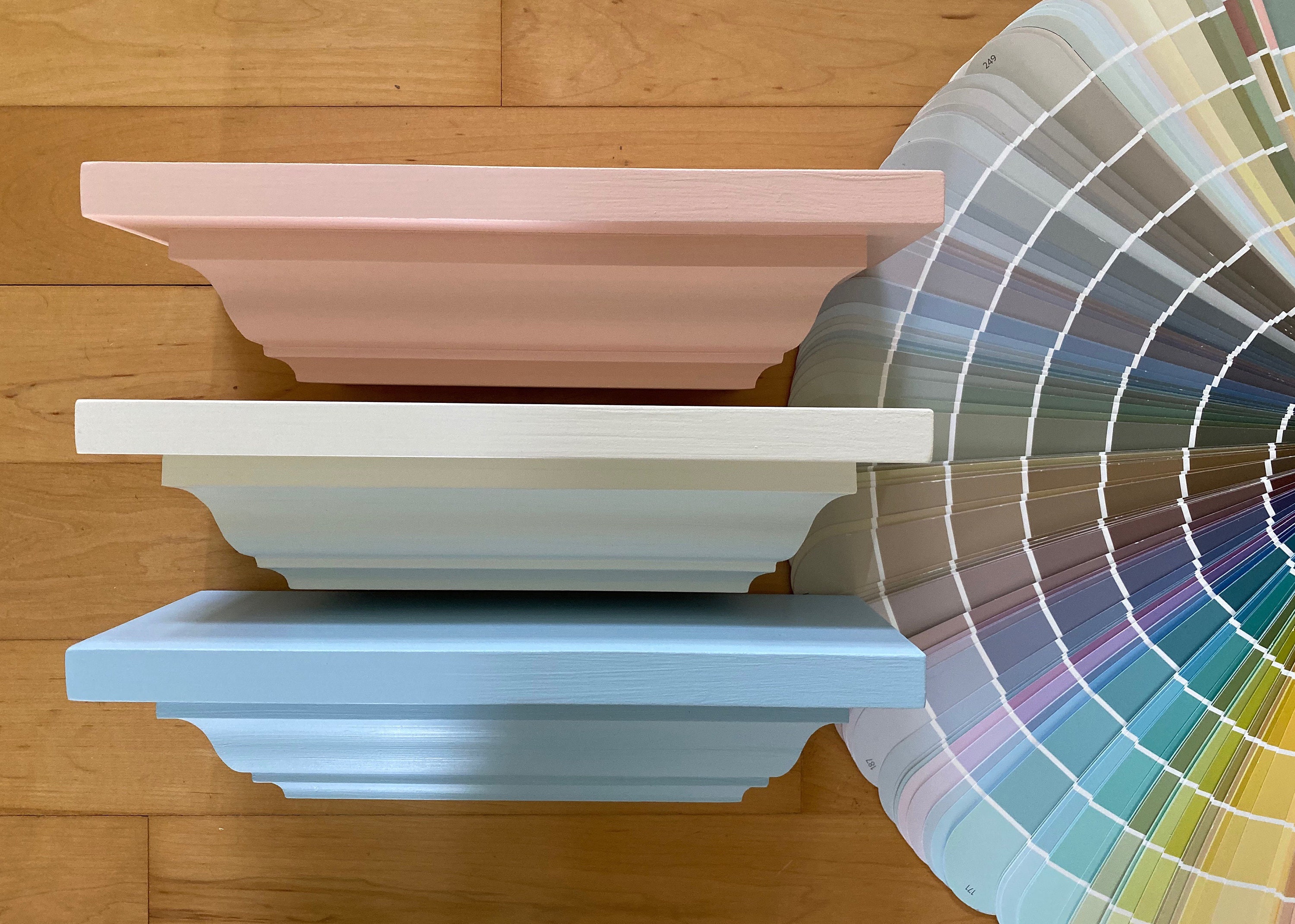 Colorin Shelf Custom Color Floating Shelf / Crown Molding Shelf / Kitchen Shelf ...