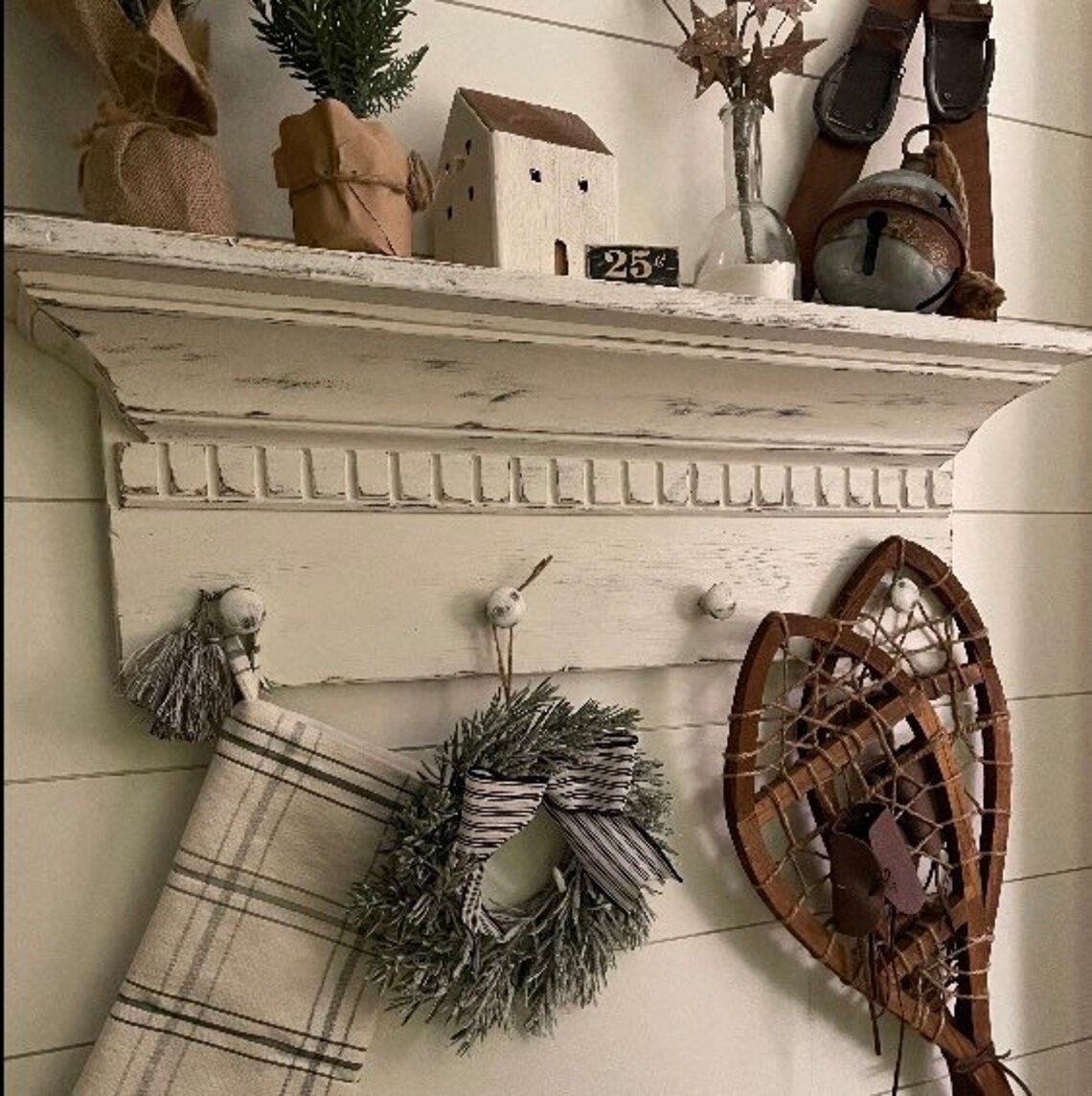 French Country Shelf With Knobs / Distressed Shelf With Knobs Etsy