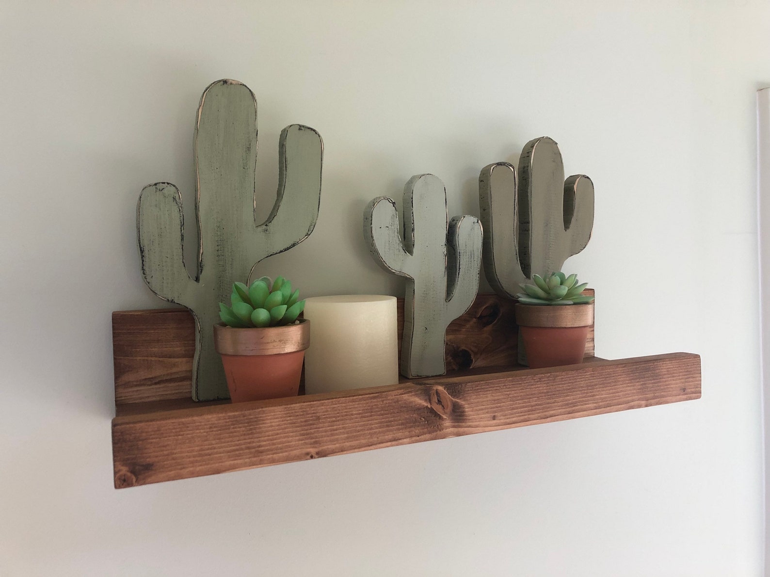 Cactus Floating Shelf / Nursery Decor / Kids Room Shelf / Etsy