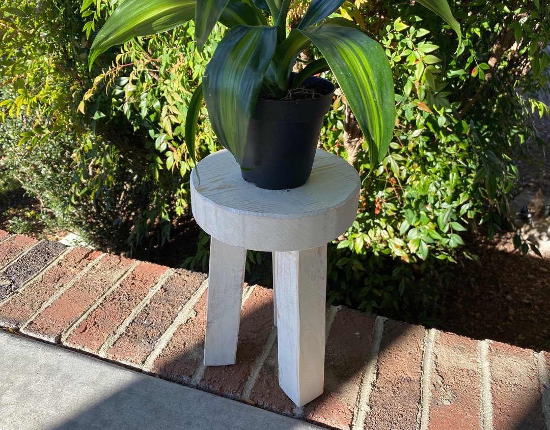 Rustic Plant Stand / Plant Stool / Milking Stool Set / Primitive Stool ...