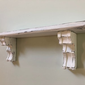 Estante de ménsula estilo francés / Estante rústico con ménsulas / Estante de granja / Estante de repisa / Estante de cocina / Estante flotante