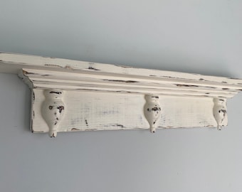 French Country Shelf  / Distressed Picture Ledge Shelf / Kitchen Shelf / Bathroom Shelf