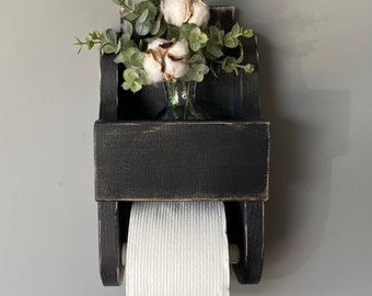 Toilet Tissue DIspenser / Rustic Bathroom Decor / Toilet Paper Holder / Farmhouse Decor