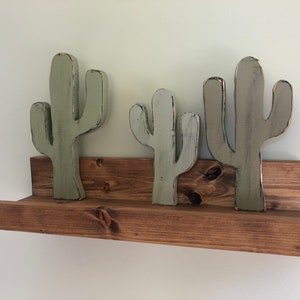 Cactus Floating Shelf / Nursery Decor / Kids Room Shelf / Cactus Decor / Boho Decor