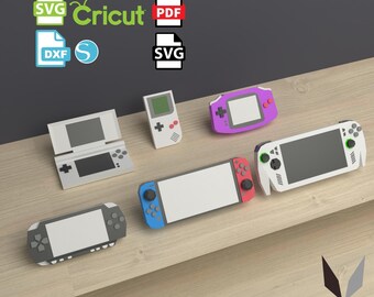DIY Console Game Portable Bundle Papercraft: Low Poly Paper Model (PDF Pattern)