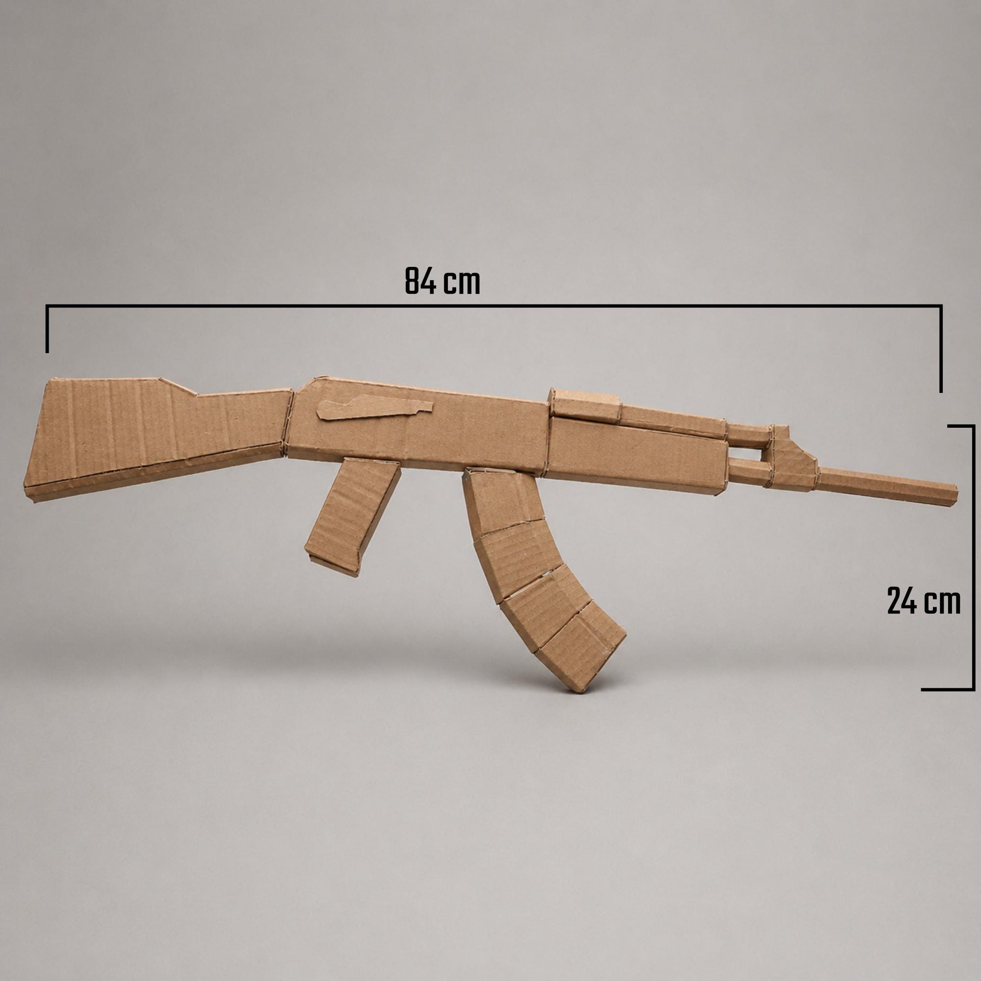 AK47 Rifle Cardboard 3D Papercraft Model: DIY Low Poly Sculpture (PDF ...