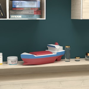 Créations en papier 3D pour cargo | Sculpture en papier bricolage | Modèle en papier | Faites-le vous-même | Poly faible | Patron PDF | origami | décoration intérieure