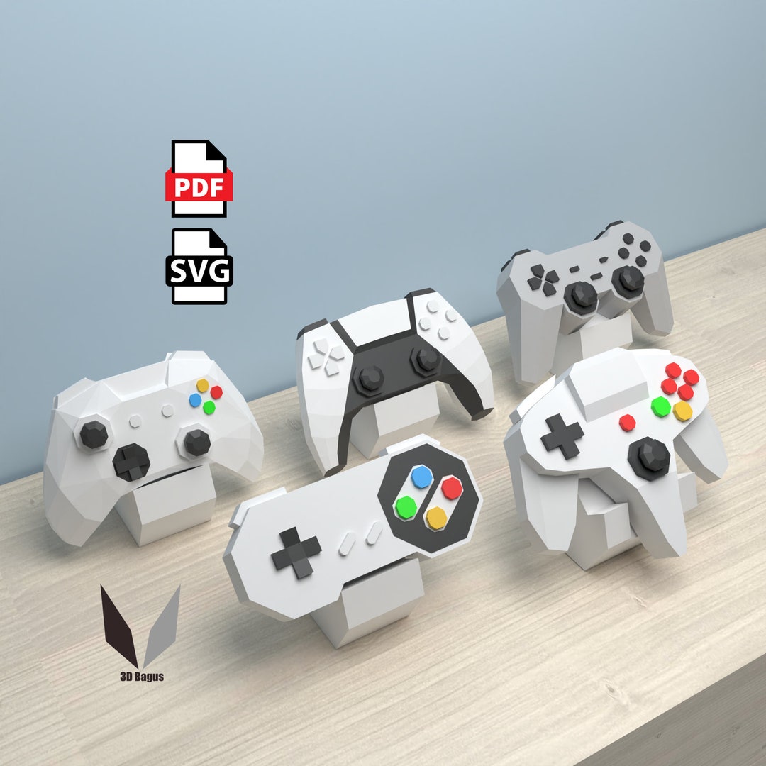 Controller Game Pack 3D Papercraft | DIY Paper Sculpture | Paper Model ...