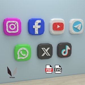 Paquete de redes sociales: manualidades en papel 3D, esculturas de papel DIY, patrones de modelos de papel, patrones de baja poli, patrones PDF, origami y decoración del hogar.